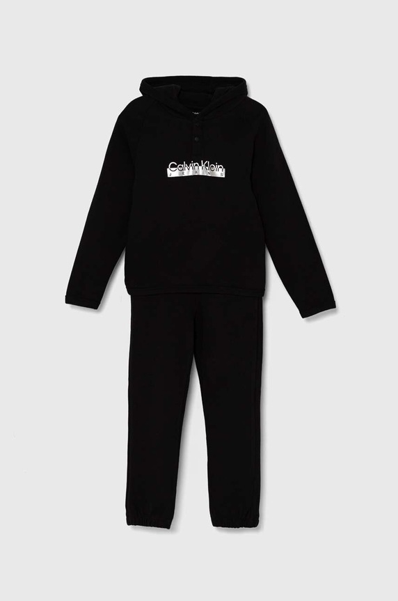 Calvin Klein Jeans tuta in lana bambino/a maglia nero IN0IN00143.PPYH