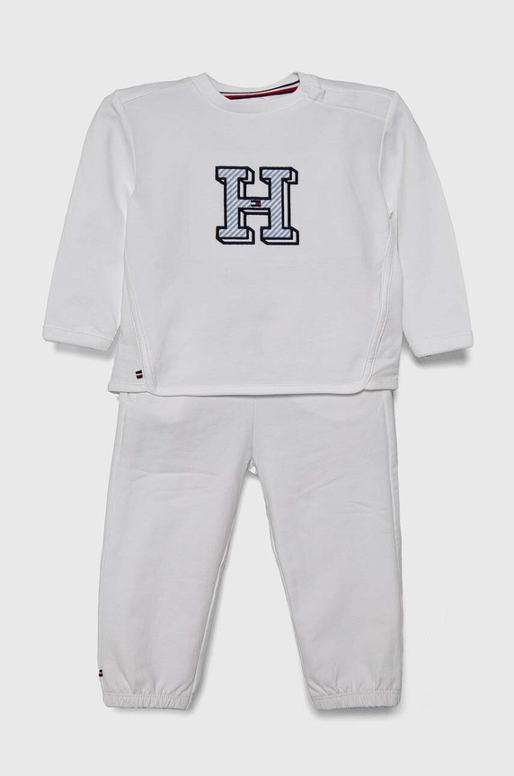 Tommy Hilfiger komplet niemowlęcy z elastanem biały KN0KN01769.PPYH