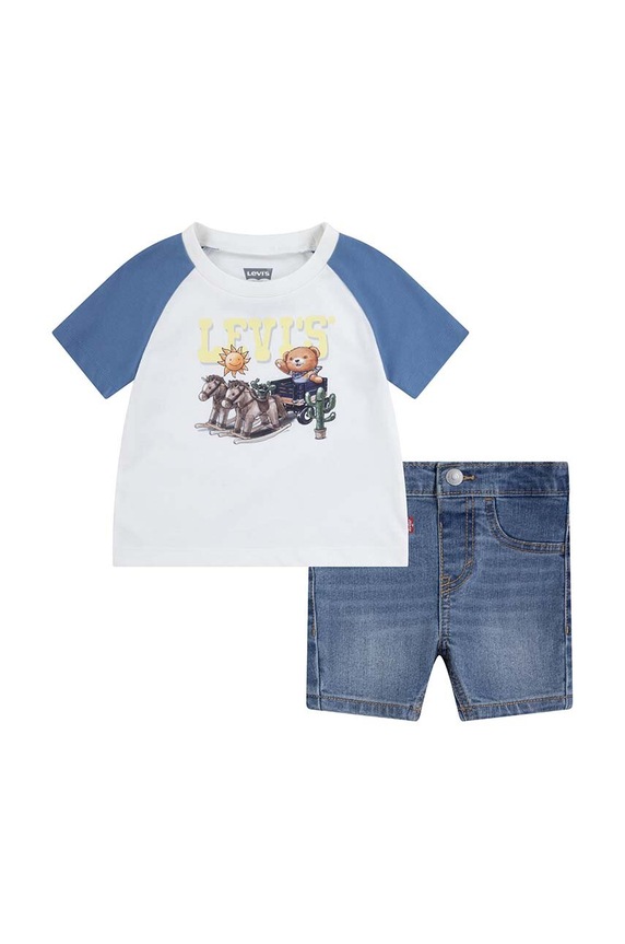 Levi's baba szett LVB LEVI BEAR RAGLAN & SHORT S 6EK234 kék SS24