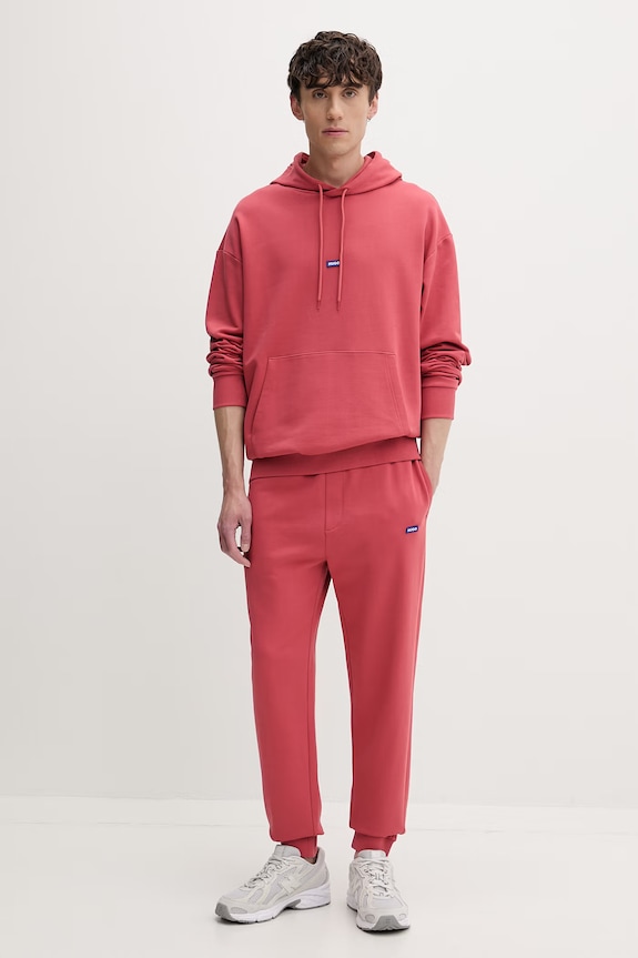 HUGO Blue dres męski bawełniany NalonsoNap czerwony 50522369
