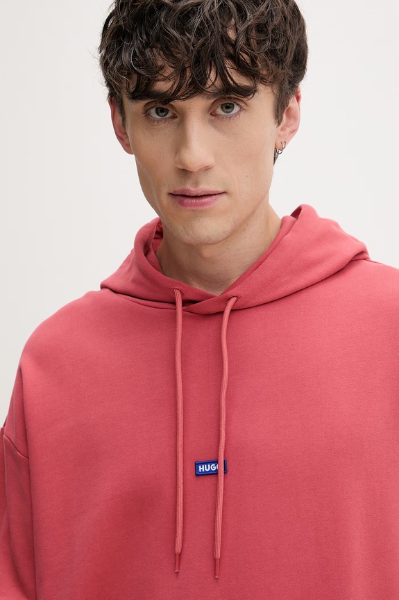 HUGO Blue dres męski bawełniany NalonsoNap 50522369 czerwony