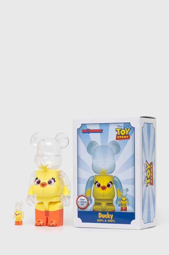 Medicom Toy figurka dekoracyjna Be@rbrick Ducky (Toy Story 4) 100% & 400% 2-pack żółty DUCKY.TOY.STORY.4