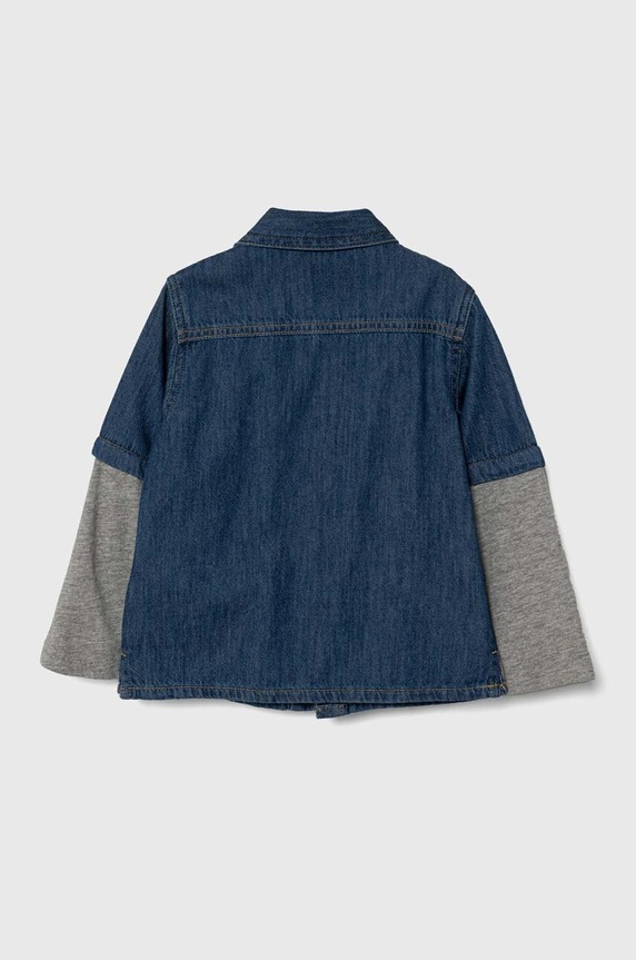United Colors of Benetton koszula jeansowa dziecięca 5AD6GQ01O.P.Seasonal granatowy SS24