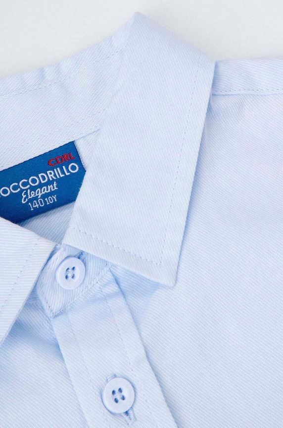 Coccodrillo koszula bawełniana dziecięca niebieski WC4136202EJB