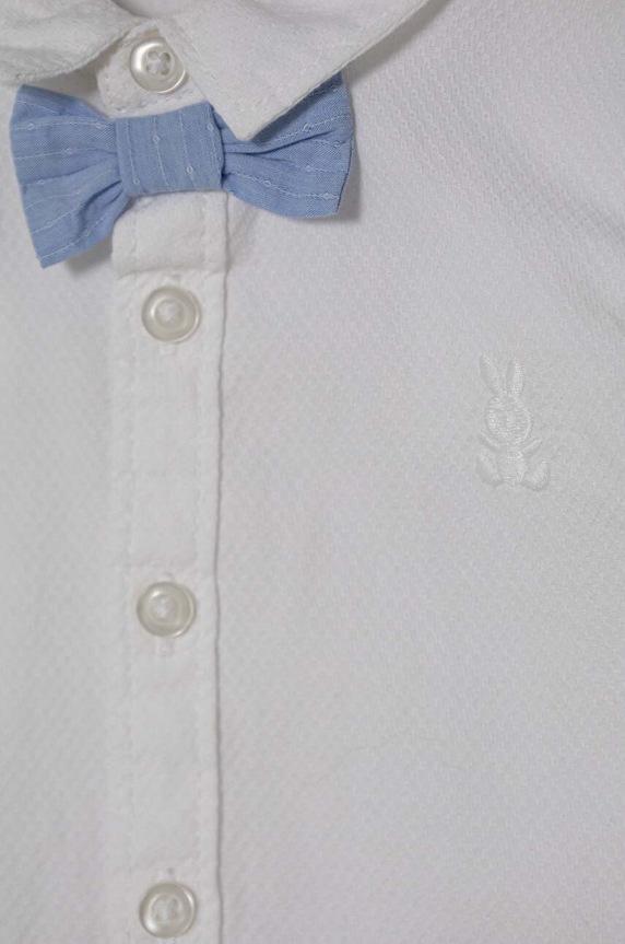 Αγορίστικα Μωρό βαμβακερό πουκάμισο United Colors of Benetton 5DGXAQ00N.W.Seasonal λευκό