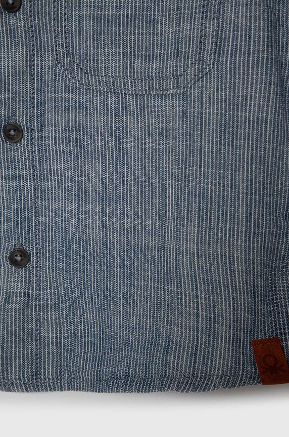 Αγορίστικα Παιδικό βαμβακερό πουκάμισο United Colors of Benetton 53HUGQ01Z.P.Seasonal μπλε