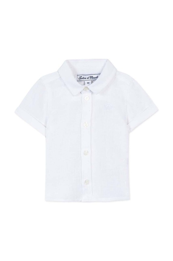 Tartine et Chocolat koszula lniana niemowlęca TY12111.80.94 biały SS24