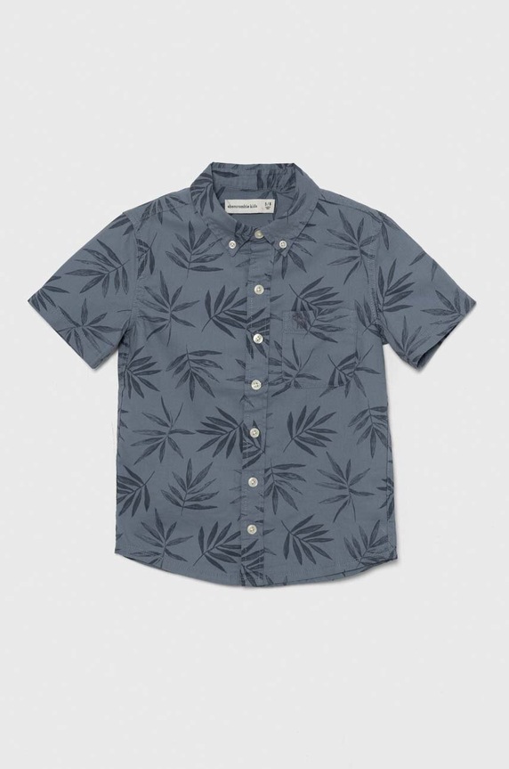 Abercrombie & Fitch koszula bawełniana dziecięca wzorzyste niebieski KI225.4014