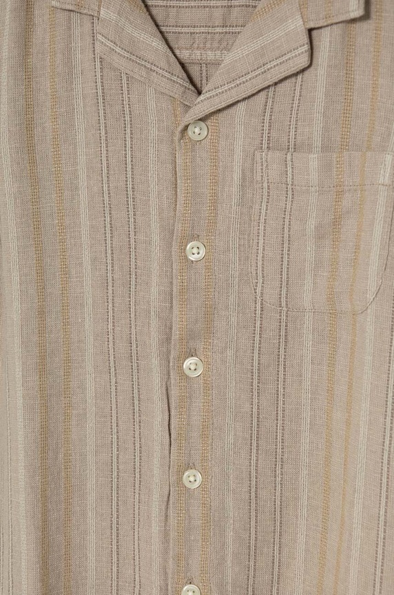 Chłopiec Abercrombie & Fitch koszula lniana dziecięca KI225.4020 beżowy