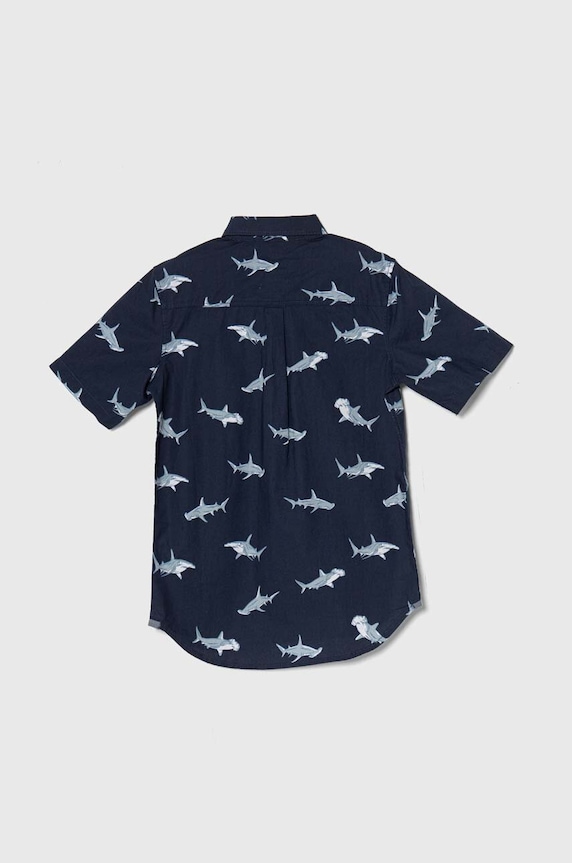 Vans koszula bawełniana dziecięca SHARK SS VN000GBJLKZ zielony SS24