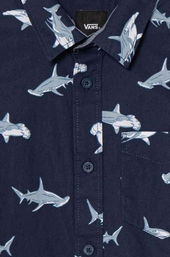 Chłopiec Vans koszula bawełniana dziecięca SHARK SS VN000GBJLKZ zielony