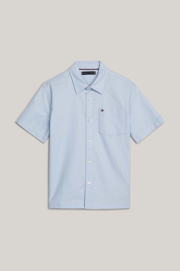 Dětská košile Tommy Hilfiger KB0KB08864.128.176.PPYH modrá SS24