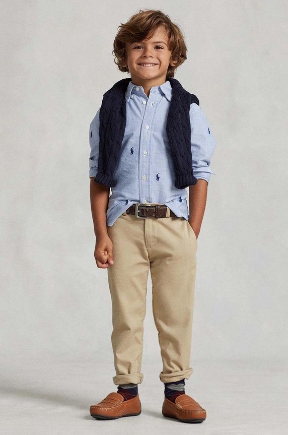 Polo Ralph Lauren gyerek ing pamutból 322878876001 kék