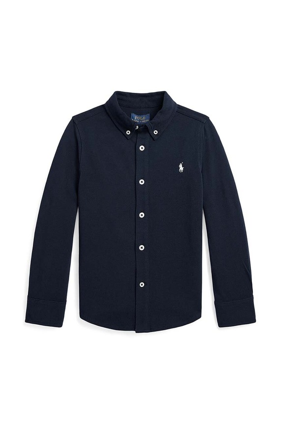 Detská bavlnená košeľa Polo Ralph Lauren 322914506001 tmavomodrá SS26