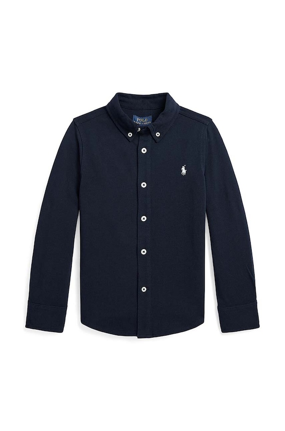 Detská bavlnená košeľa Polo Ralph Lauren 322914506001 tmavomodrá SS26
