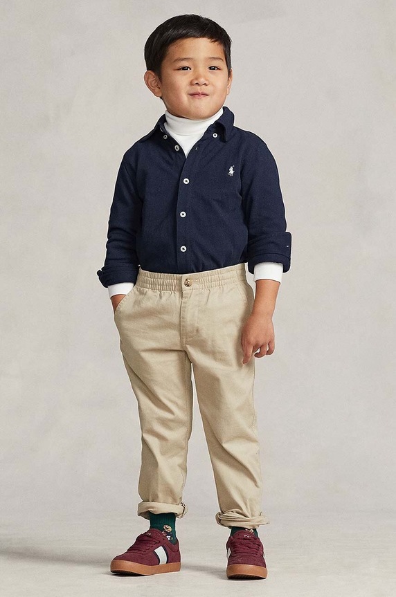 Detská bavlnená košeľa Polo Ralph Lauren 322914506001 tmavomodrá