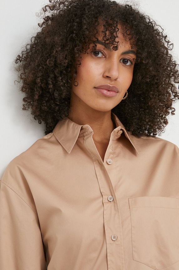 Calvin Klein koszula bawełniana beżowy K20K206749