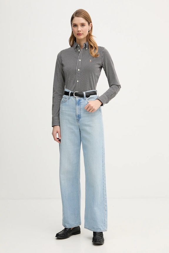 Bavlnená košeľa Polo Ralph Lauren 211910131 hnedá SS26