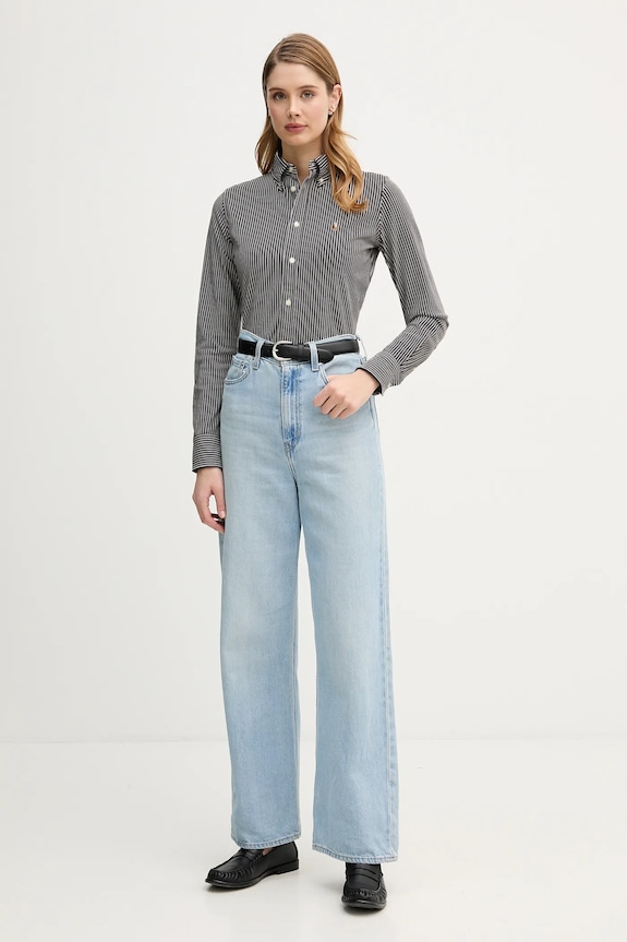 Bavlnená košeľa Polo Ralph Lauren 211910131 hnedá SS26