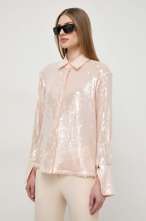 Πουκάμισο Patrizia Pepe με ελαστάν πορτοκαλί 8C0675.A394