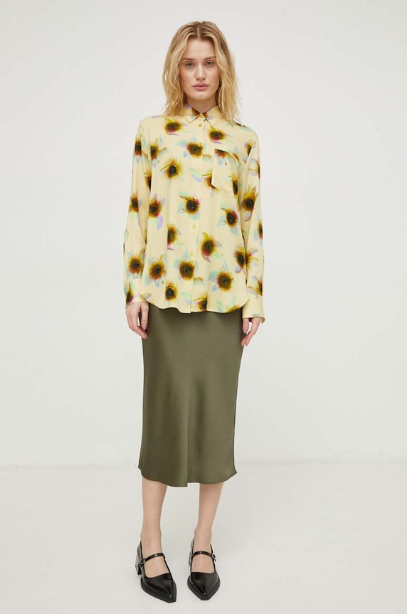Košeľa PS Paul Smith W2R.331B.M31156 žltá SS24