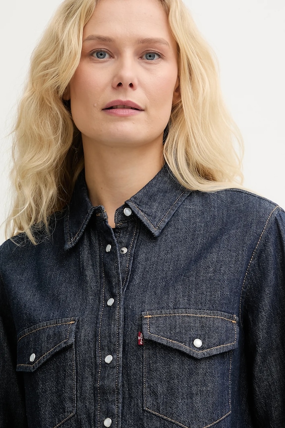 Τζιν πουκάμισο Levi's σκούρο μπλε 16786
