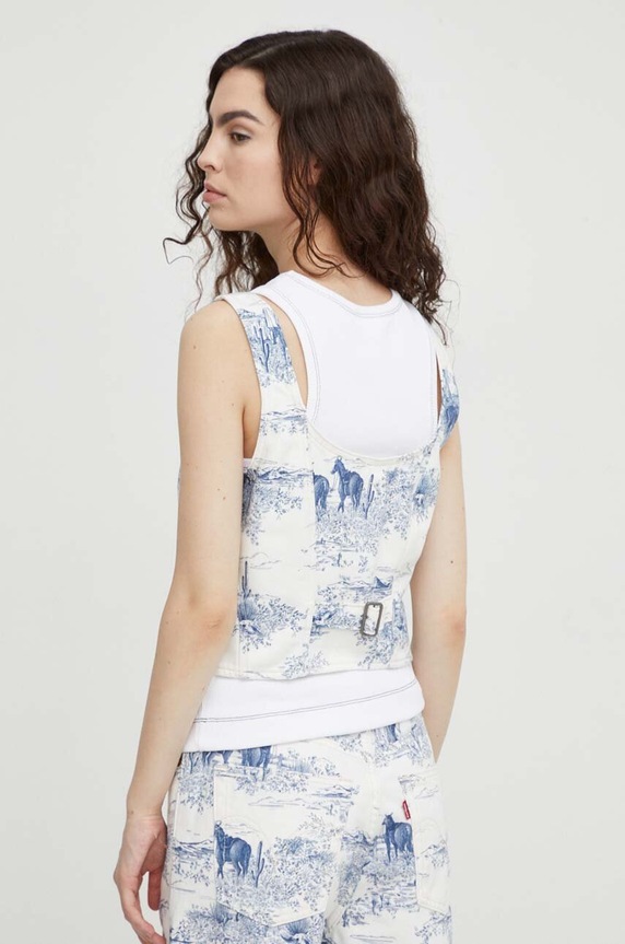 Oblečení Džínový top Levi's A7314 bílá