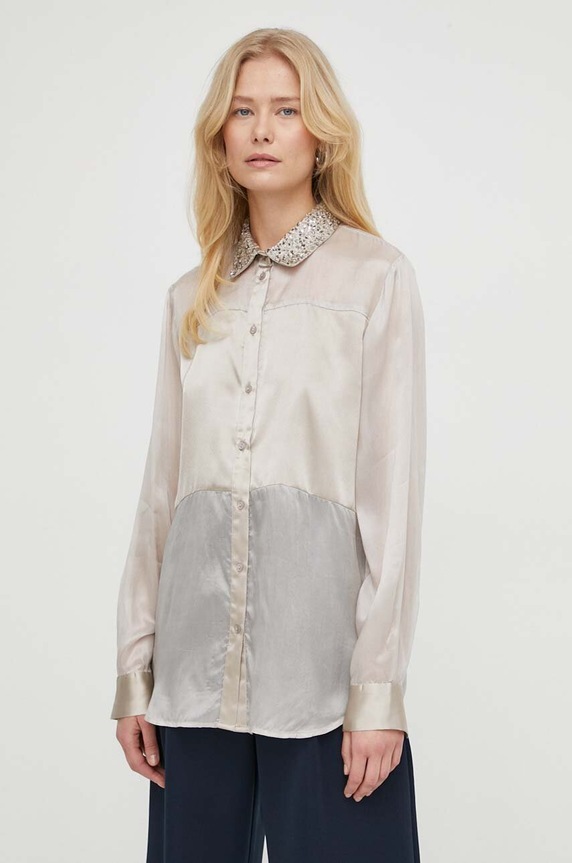 Πουκάμισο Bruuns Bazaar μπεζ BBW3838