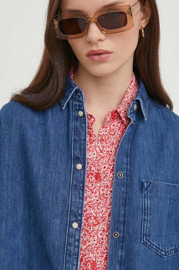 Pepe Jeans koszula jeansowa MILEY PL304730 niebieski