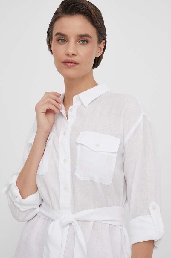 Lauren Ralph Lauren koszula lniana biały 200786629