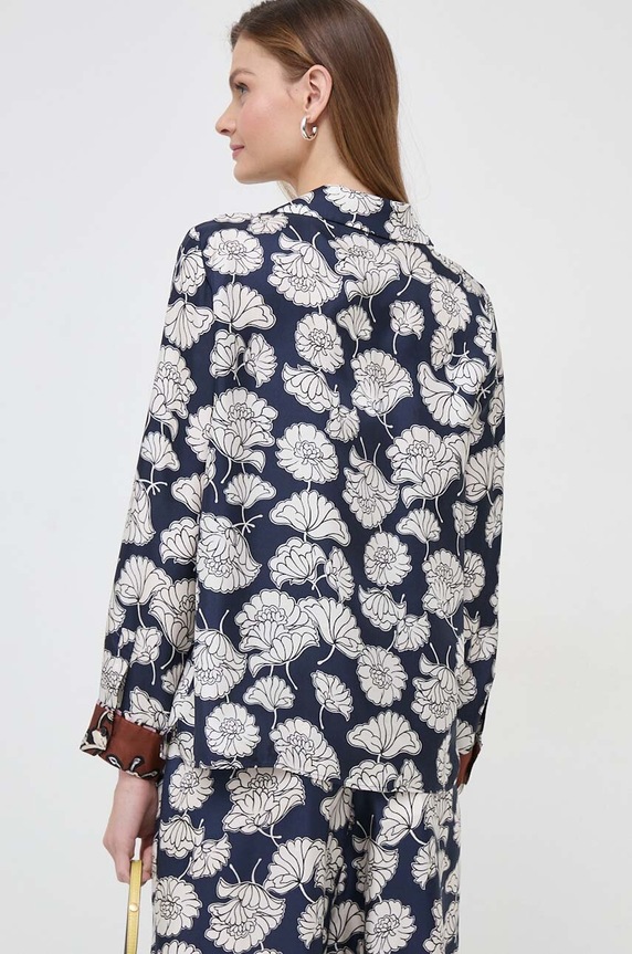 Odzież Weekend Max Mara koszula jedwabna 2415111101600 granatowy