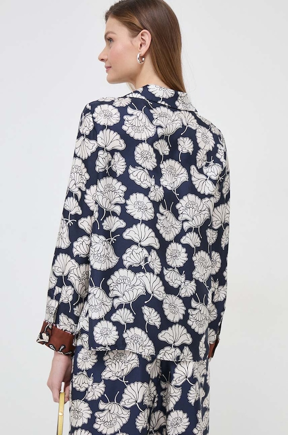 Odzież Weekend Max Mara koszula jedwabna 2415111101600 granatowy