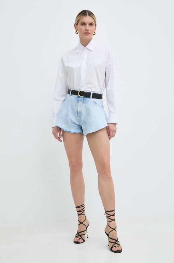 Bavlněná košile Pinko 103736.A1XO bílá SS24