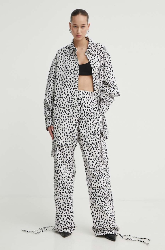 Moschino Jeans kurtka jeansowa 0511.3773 biały SS24