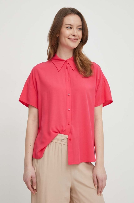 Košeľa United Colors of Benetton 5WPWDQ04S ružová SS24