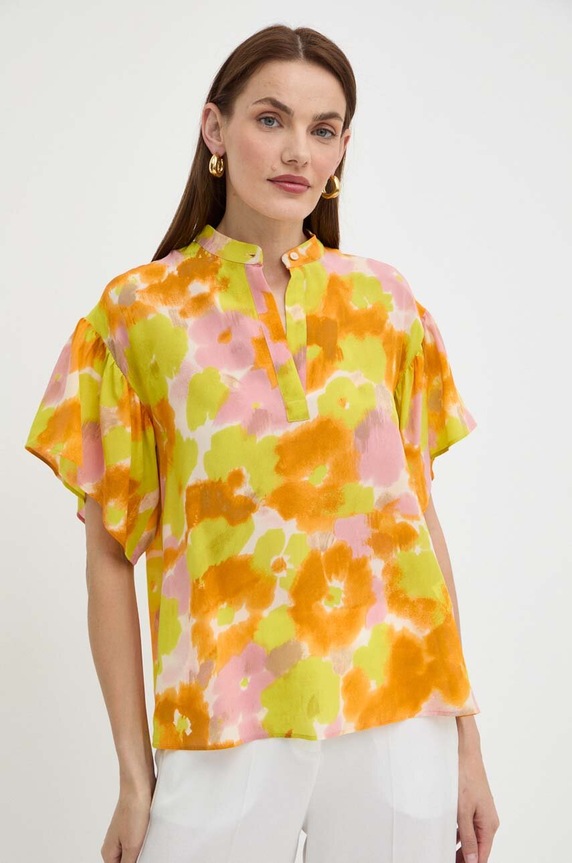 Marella bluza de matase cu modele violet 2413111092200