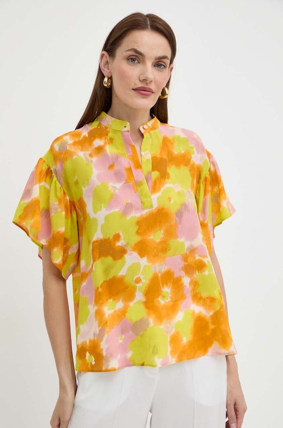 Marella bluza de matase cu modele violet 2413111092200