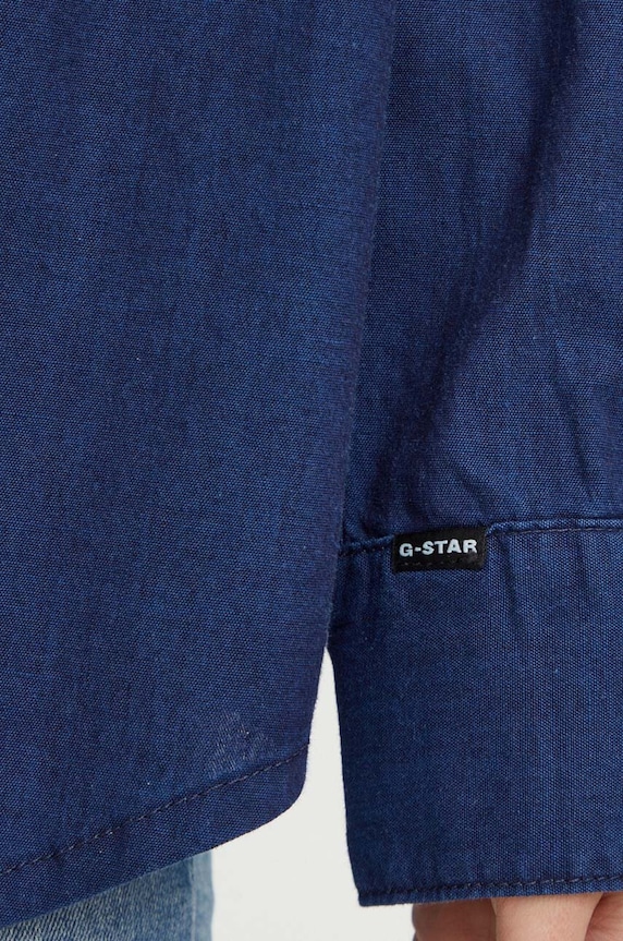 G-Star koszula bawełniana D24563.D309 granatowy