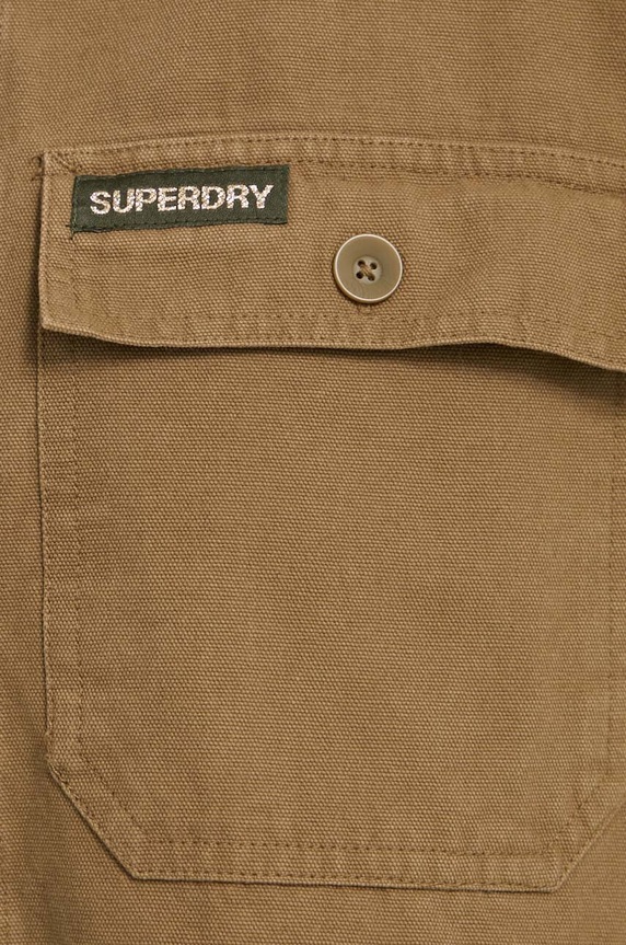 Superdry camasa din bumbac W4010427A.03O verde