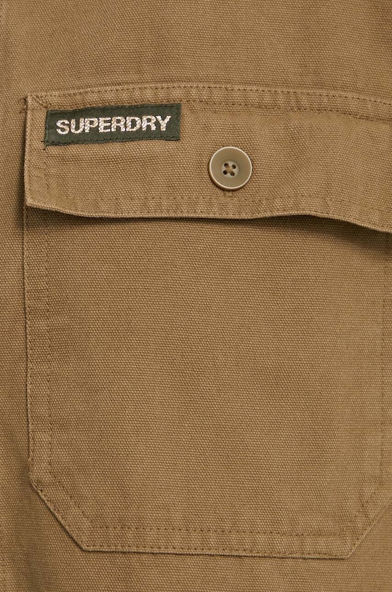 Superdry camasa din bumbac W4010427A.03O verde