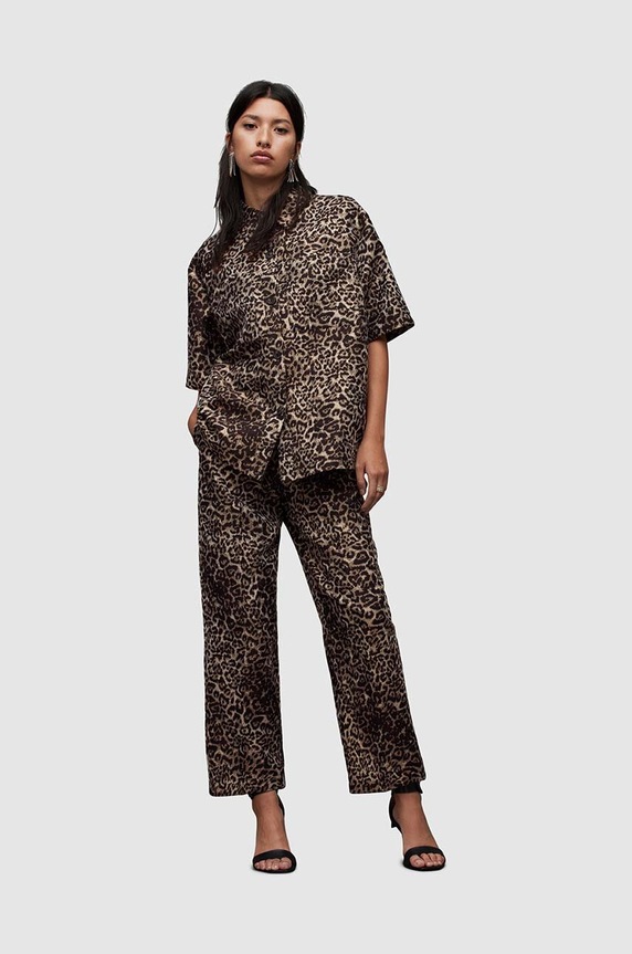 Πουκάμισο AllSaints Jemi Leppo WT063Z μαύρο