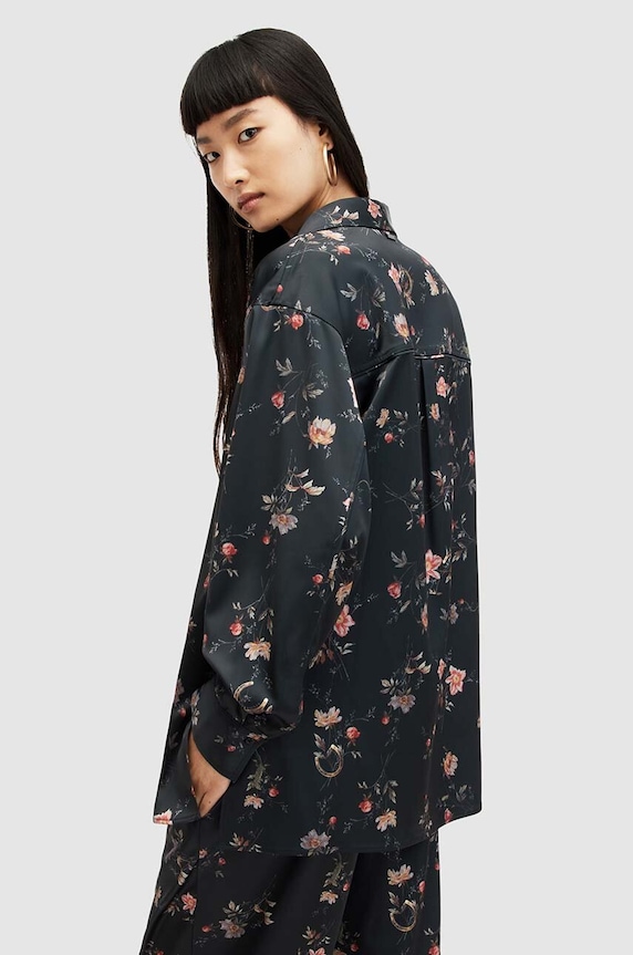 AllSaints camicia Louisa Tanana nero WH533Z