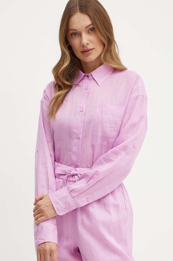 Košulja Boss Orange bez uzorka roza 50511766