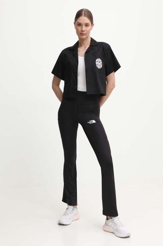 Bavlnená košeľa The North Face NF0A87A4JK31 čierna SS24