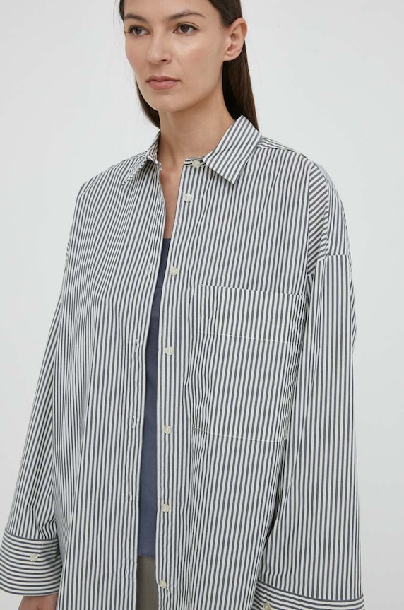 Bavlněná košile By Malene Birger Q72416004 námořnická modř