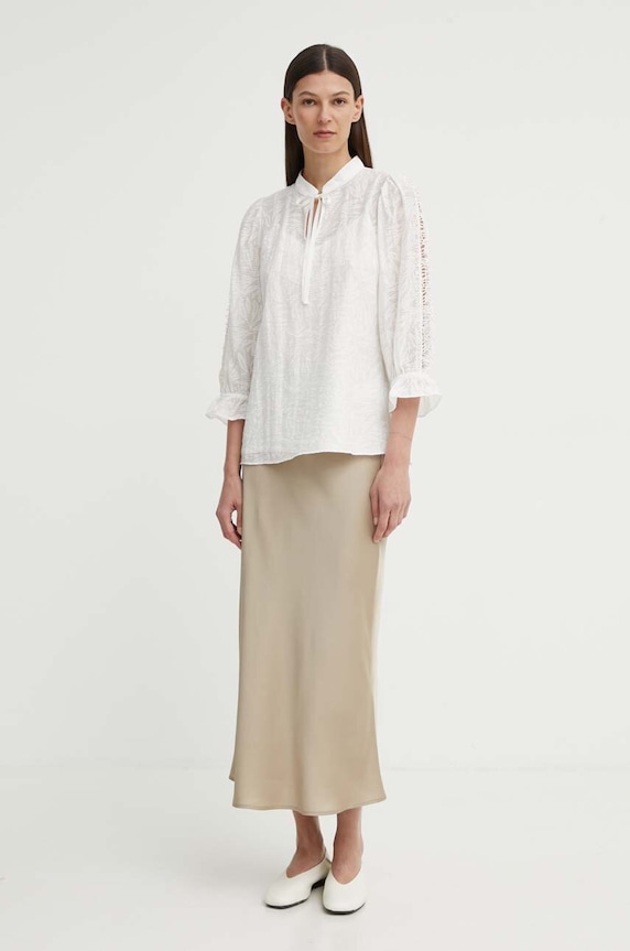 Bruuns Bazaar bluzka MacluraBBImiras blouse BBW3995 biały SS24