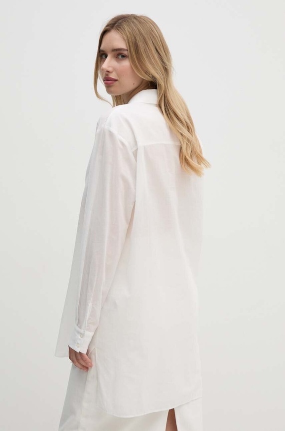 Ruházat Sisley pamut ing 58N2LQ06V fehér