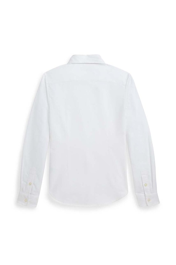 Детская хлопковая рубашка Polo Ralph Lauren 313929954001 белый SS25