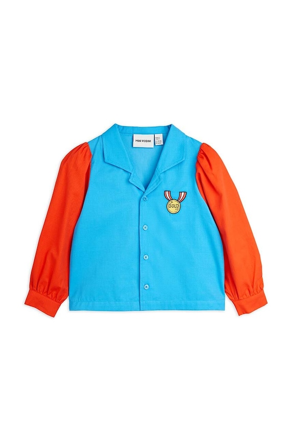 Dječja pamučna košulja Mini Rodini Medal Planet friendly plava 2422010300