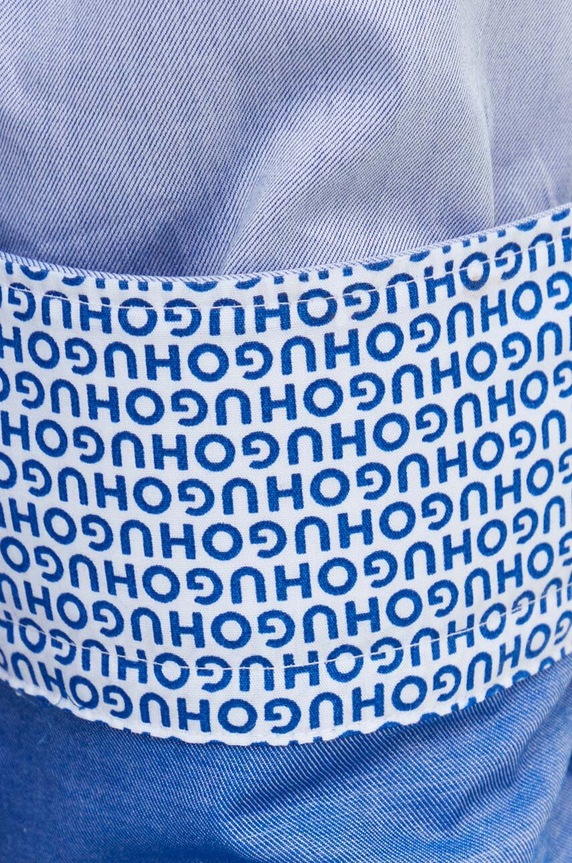 Bavlnená košeľa HUGO 50508303 modrá